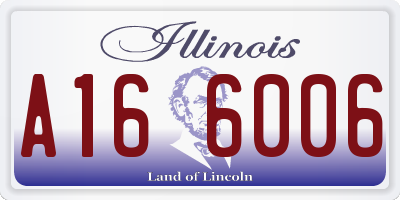 IL license plate A166006