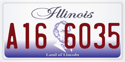 IL license plate A166035