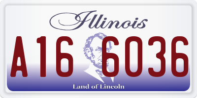 IL license plate A166036