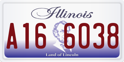 IL license plate A166038