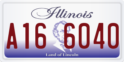 IL license plate A166040
