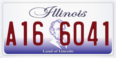 IL license plate A166041