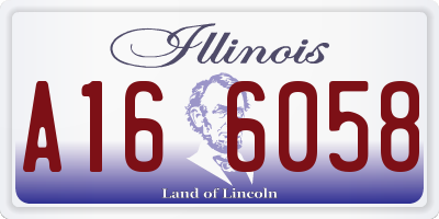 IL license plate A166058