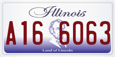 IL license plate A166063