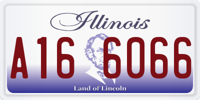 IL license plate A166066