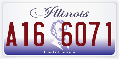 IL license plate A166071