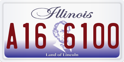 IL license plate A166100