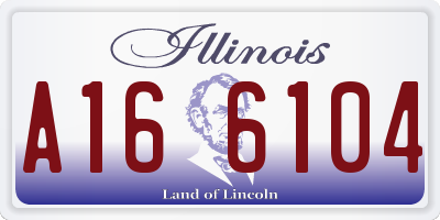 IL license plate A166104