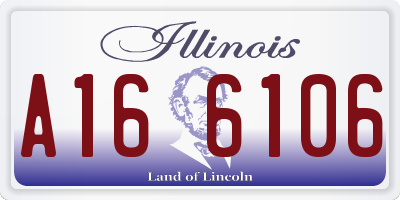 IL license plate A166106