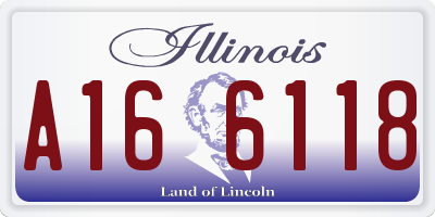 IL license plate A166118