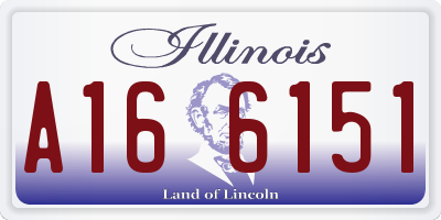 IL license plate A166151
