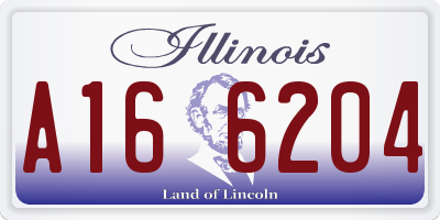 IL license plate A166204