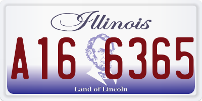 IL license plate A166365
