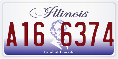 IL license plate A166374