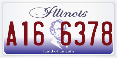 IL license plate A166378
