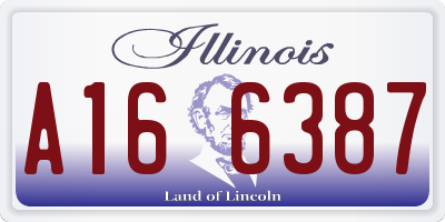 IL license plate A166387