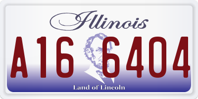 IL license plate A166404
