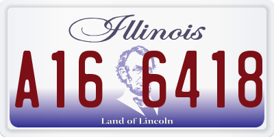 IL license plate A166418