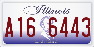 IL license plate A166443
