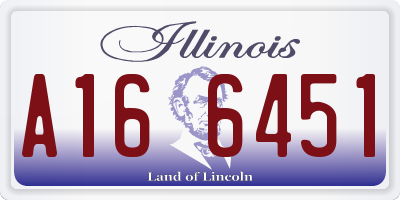 IL license plate A166451