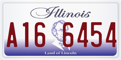 IL license plate A166454