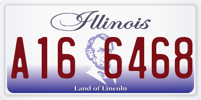 IL license plate A166468
