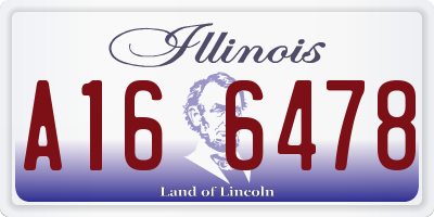 IL license plate A166478