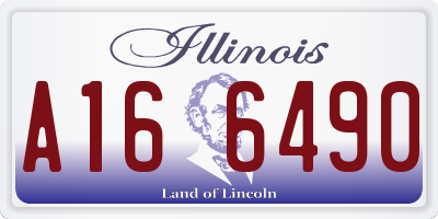 IL license plate A166490