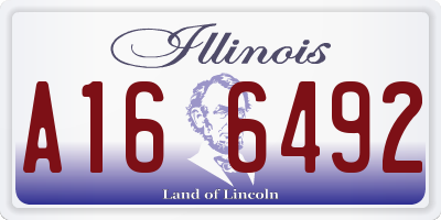 IL license plate A166492