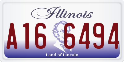 IL license plate A166494