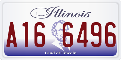 IL license plate A166496