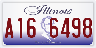 IL license plate A166498