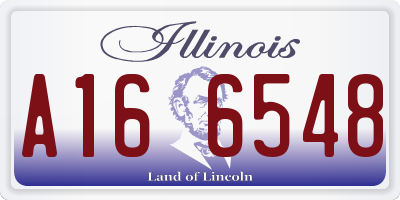 IL license plate A166548
