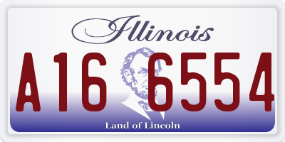 IL license plate A166554
