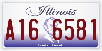 IL license plate A166581