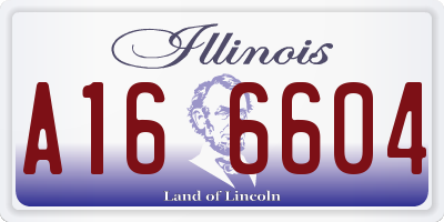 IL license plate A166604
