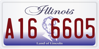 IL license plate A166605