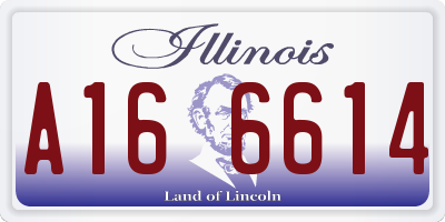 IL license plate A166614