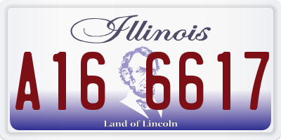 IL license plate A166617
