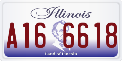 IL license plate A166618