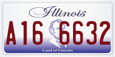 IL license plate A166632