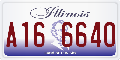 IL license plate A166640