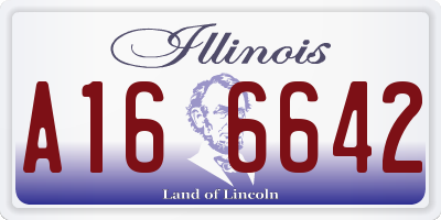 IL license plate A166642