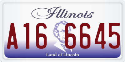IL license plate A166645