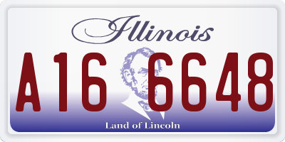 IL license plate A166648