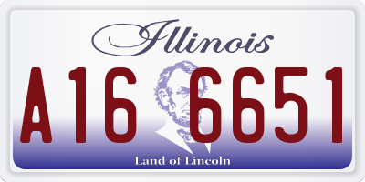 IL license plate A166651