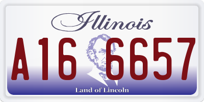 IL license plate A166657