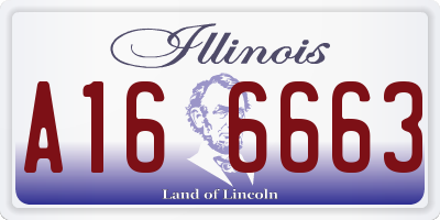 IL license plate A166663