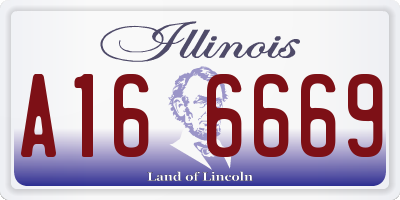 IL license plate A166669