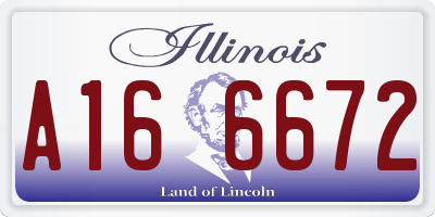 IL license plate A166672